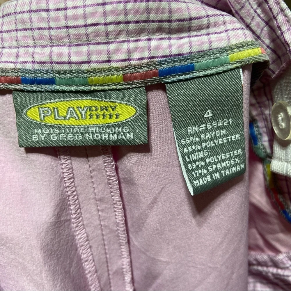 Greg Norman Athletic Purple Check Mini Skort Size 4 - Picture 9 of 9